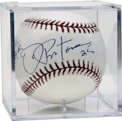 signed baseball cube holder