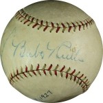 Autographed Babe Ruth-Lou Gehrig baseball